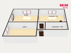 Pronájem bytu 3+kk, Kostelec nad Orlicí, Pelclova, 80 m2
