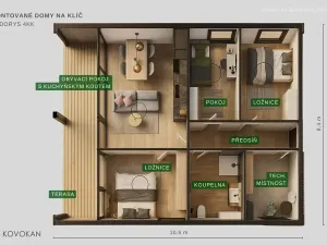Prodej domu na klíč, Kozojedy, Oblouková, 89 m2