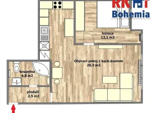 Pronájem bytu 2+kk, Úvaly, U Hostína, 39 m2