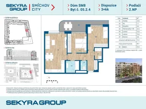 Prodej bytu 3+kk, Praha - Smíchov, Šiklové, 74 m2