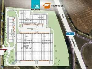 Pronájem skladu, Hustopeče, 12100 m2