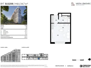 Prodej bytu 1+kk, Brno, 34 m2