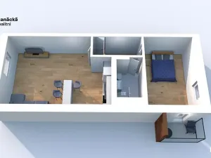 Pronájem bytu 2+kk, Olomouc, Hálkova, 62 m2