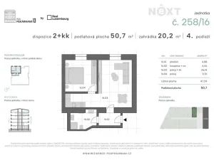 Prodej bytu 2+kk, Praha - Vysočany, Pod pekárnami, 51 m2