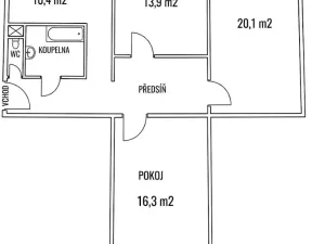 Prodej bytu 3+1, Plzeň, Nýřanská, 76 m2