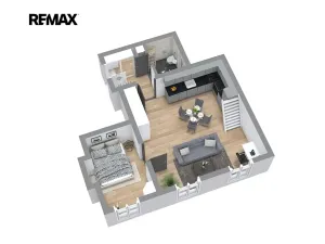 Pronájem bytu 2+kk, Chrudim, Resselovo náměstí, 52 m2