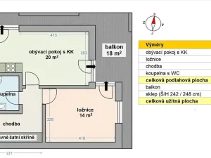 Prodej bytu 2+kk, Praha - Malešice, Nad úžlabinou, 48 m2