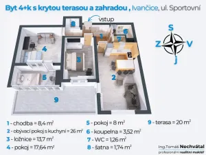 Prodej bytu 4+kk, Ivančice, Sportovní, 80 m2