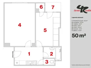 Prodej bytu 2+kk, Praha - Nusle, 5. května, 50 m2