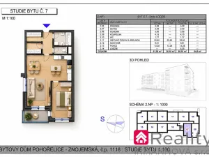 Prodej bytu 2+kk, Pohořelice, Znojemská, 61 m2