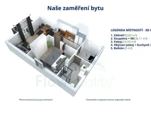Pronájem bytu 2+kk, Polná, Pojmannova, 40 m2