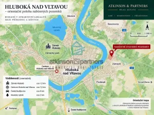 Prodej pozemku, Hluboká nad Vltavou, Masarykova, 1016 m2