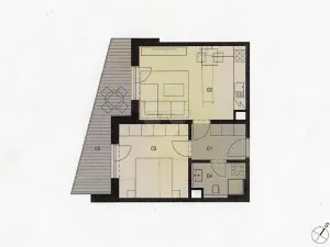 Pronájem bytu 2+kk, Praha - Libeň, Novovysočanská, 53 m2