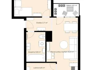 Prodej bytu 3+kk, České Budějovice, Pekárenská, 60 m2