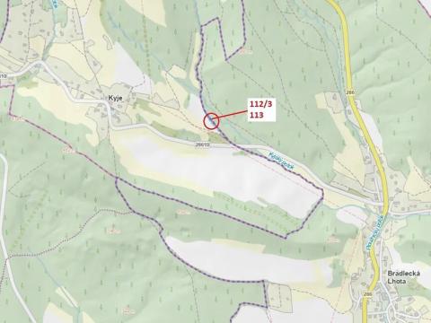 Dražba lesa, Kyje, 1098 m2