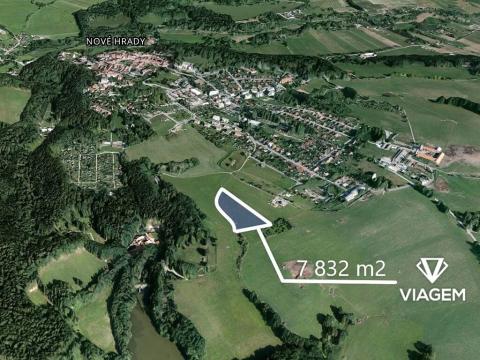 Prodej podílu pozemku pro bydlení, Nové Hrady, 1305 m2