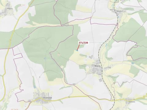 Dražba lesa, Milavče, 1643 m2