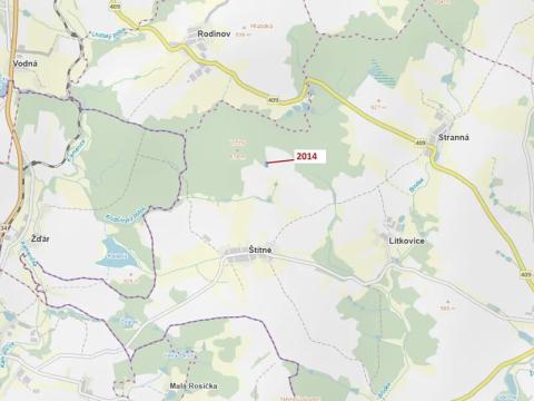 Dražba lesa, Žirovnice, 2931 m2