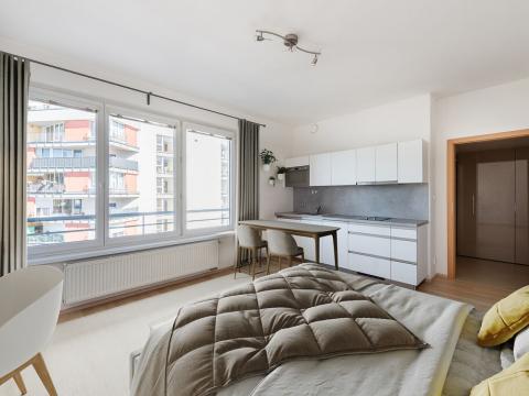 Pronájem bytu 1+kk, Praha - Zličín, Sazovická, 28 m2