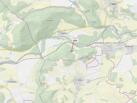 Dražba lesa, Rabí, 6042 m2