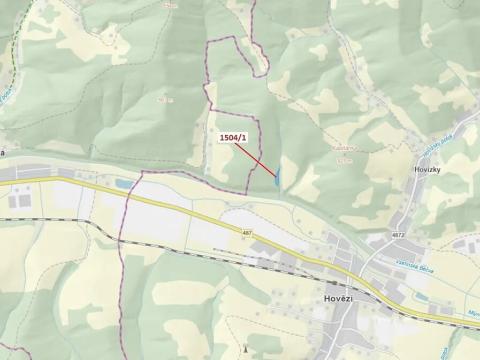 Dražba lesa, Hovězí, 2626 m2