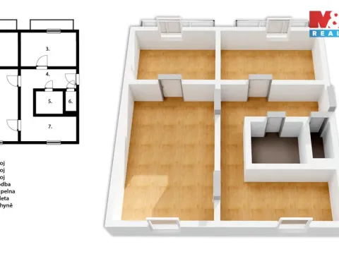 Pronájem bytu 3+1, Havířov - Podlesí, Kosmonautů, 70 m2