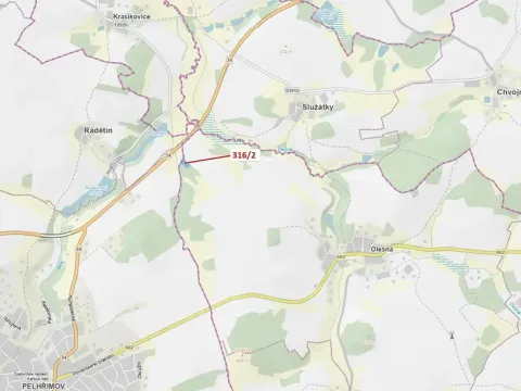 Dražba louky, Olešná, 3211 m2