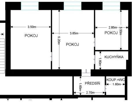 Pronájem bytu 3+1, Praha - Holešovice, Dělnická, 60 m2