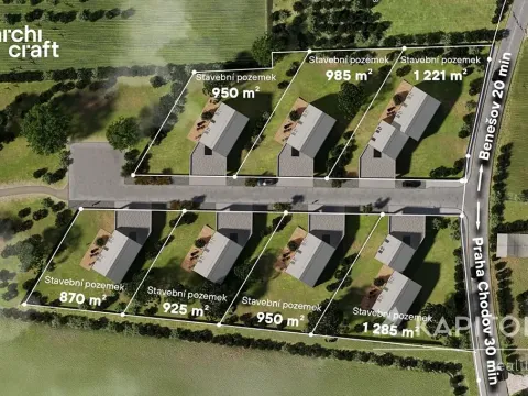 Prodej pozemku pro bydlení, Krhanice, 870 m2