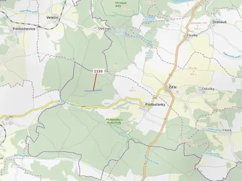 Dražba lesa, Jesenice, 7895 m2