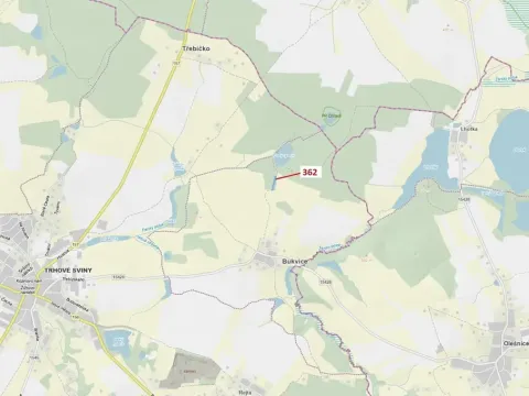 Dražba lesa, Trhové Sviny, 2498 m2