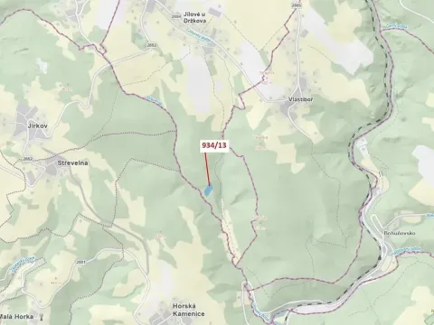 Dražba lesa, Jílové u Držkova, 6213 m2