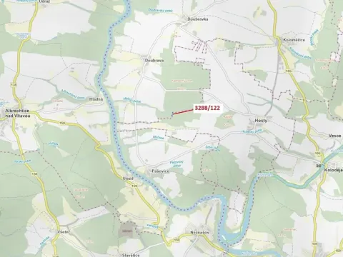 Dražba lesa, Hosty, 1942 m2