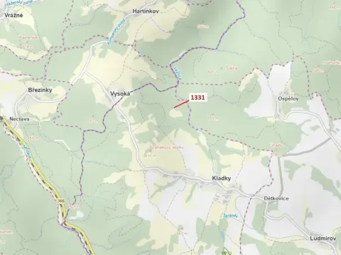 Dražba lesa, Kladky, 183 m2