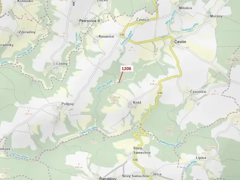 Dražba lesa, Čestín, 795 m2