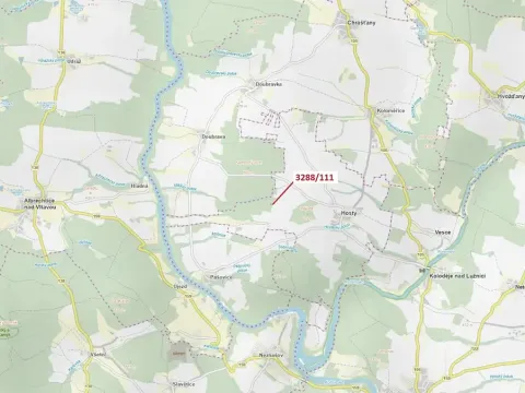 Dražba lesa, Hosty, 978 m2