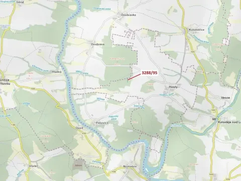 Dražba lesa, Hosty, 1735 m2