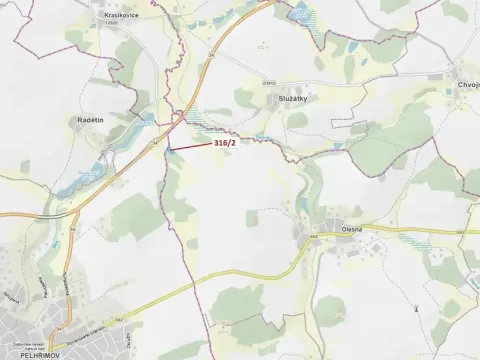 Dražba louky, Olešná, 3211 m2