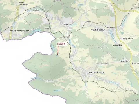 Dražba lesa, Mikulášovice, 3638 m2