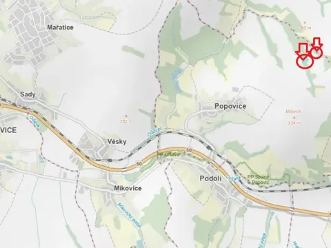 Prodej podílu lesa, Popovice, 575 m2