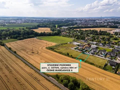 Prodej pozemku, České Budějovice, 894 m2