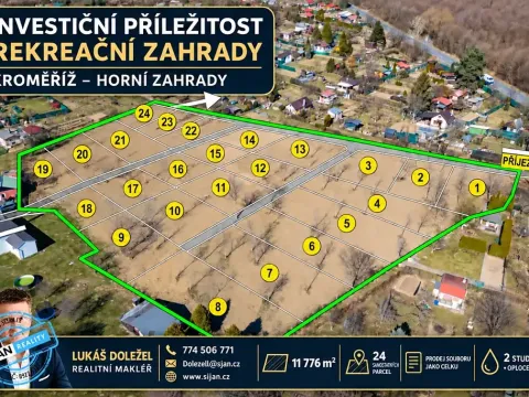 Prodej zahrady, Kroměříž, 11776 m2